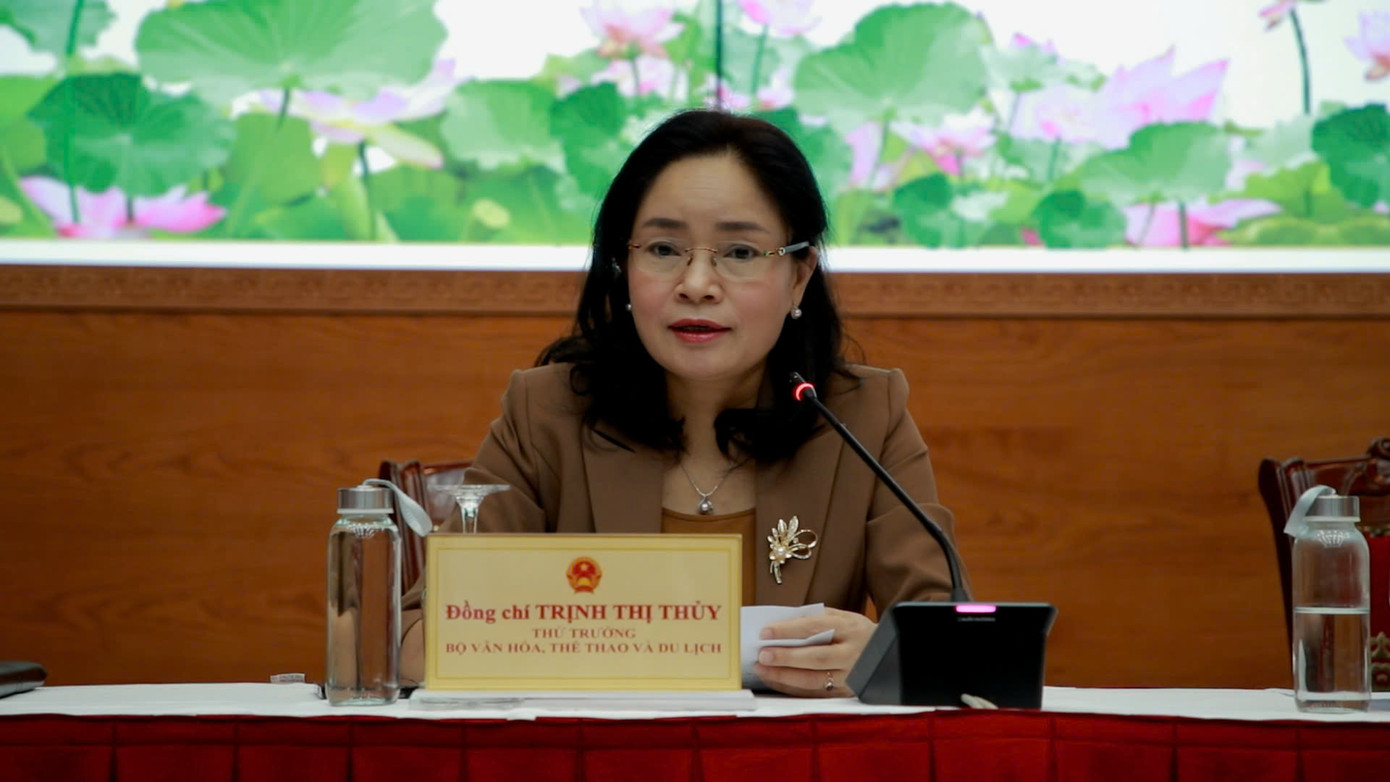 Thứ trưởng Bộ VHTTDL Trịnh Thị Thủy thông tin về hai sự kiện được tổ chức trong tháng 11 tại Làng Văn hóa Du lịch các dân tộc Việt Nam. Thứ trưởng Bộ VHTTDL Trịnh Thị Thủy thông tin về hai sự kiện được tổ chức trong tháng 11 tại Làng Văn hóa Du lịch các dân tộc Việt Nam.