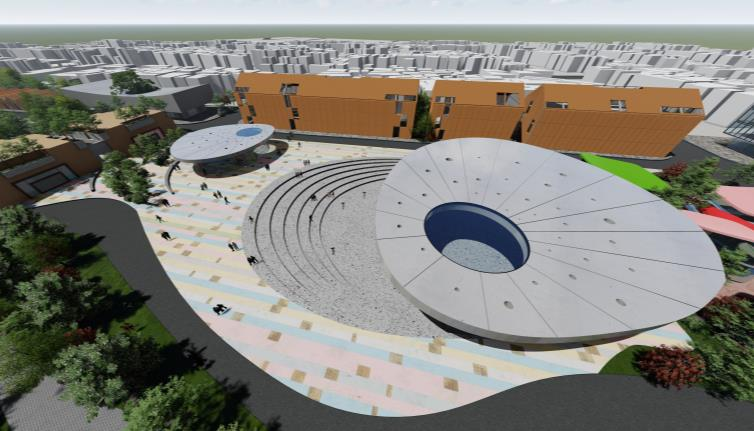 KTS Đoàn Kỳ Thanh đề xuất phối cảnh khu vực vui chơi giải trí tại khu vực bãi giữa sông Hồng.