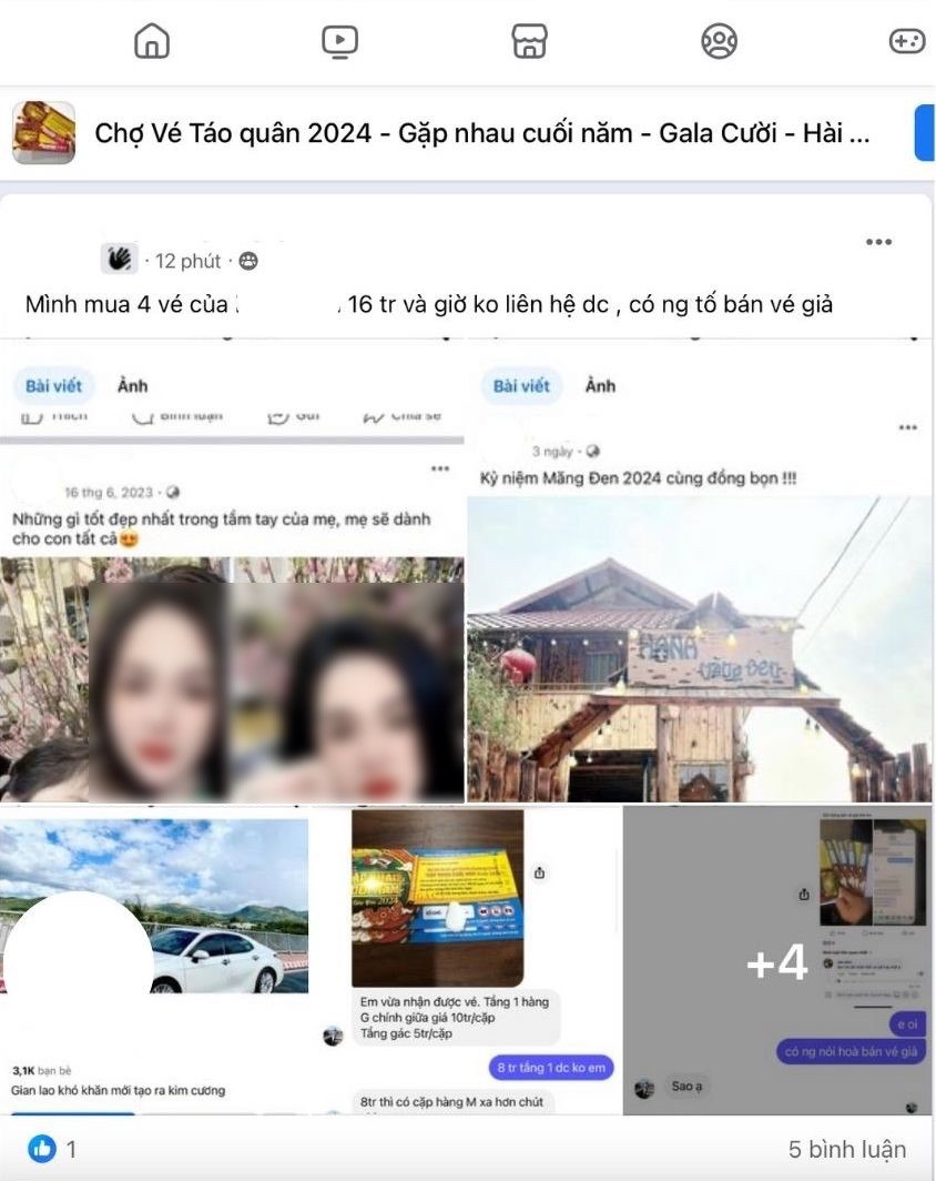 Một khách hàng cho biết không thể liên lạc được với người bán sau khi cô bị tố bán vé giả.