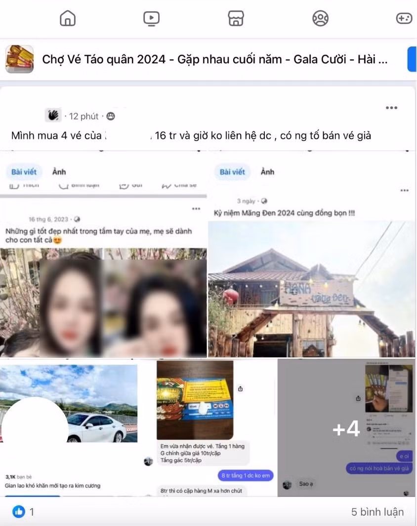 Một khách hàng cho biết không thể liên lạc được với người bán sau khi cô bị tố bán vé giả. Một khách hàng cho biết không thể liên lạc được với người bán sau khi cô bị tố bán vé giả.