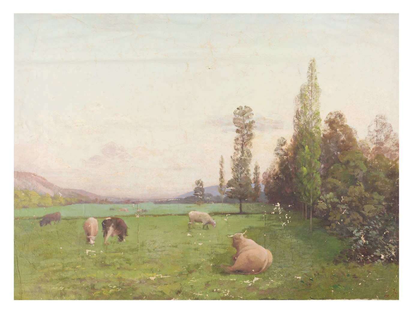 Bức tranh Đồng cỏ được định giá cao nhất lên tới 10.000-15.000 euro (khoảng 270 - 406 triệu đồng). Bức tranh Đồng cỏ được định giá cao nhất lên tới 10.000-15.000 euro (khoảng 270 - 406 triệu đồng).