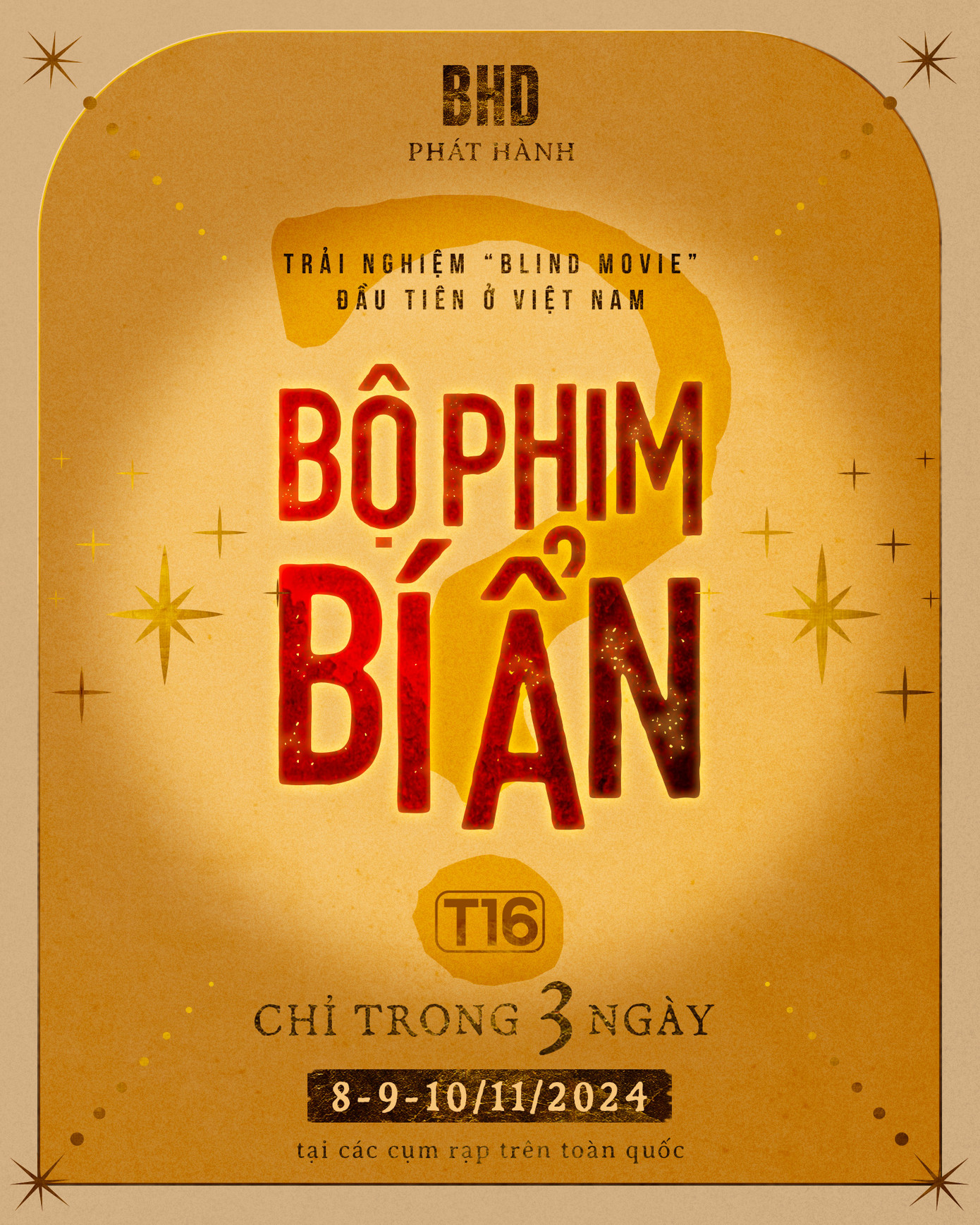 Poster Bộ phim bí ẩn không có thông tin, hình ảnh giới thiệu tác giả, diễn viên như các tác phẩm điện ảnh khác. Ảnh: BTC. Poster Bộ phim bí ẩn không có thông tin, hình ảnh giới thiệu tác giả, diễn viên như các tác phẩm điện ảnh khác. Ảnh: BTC.