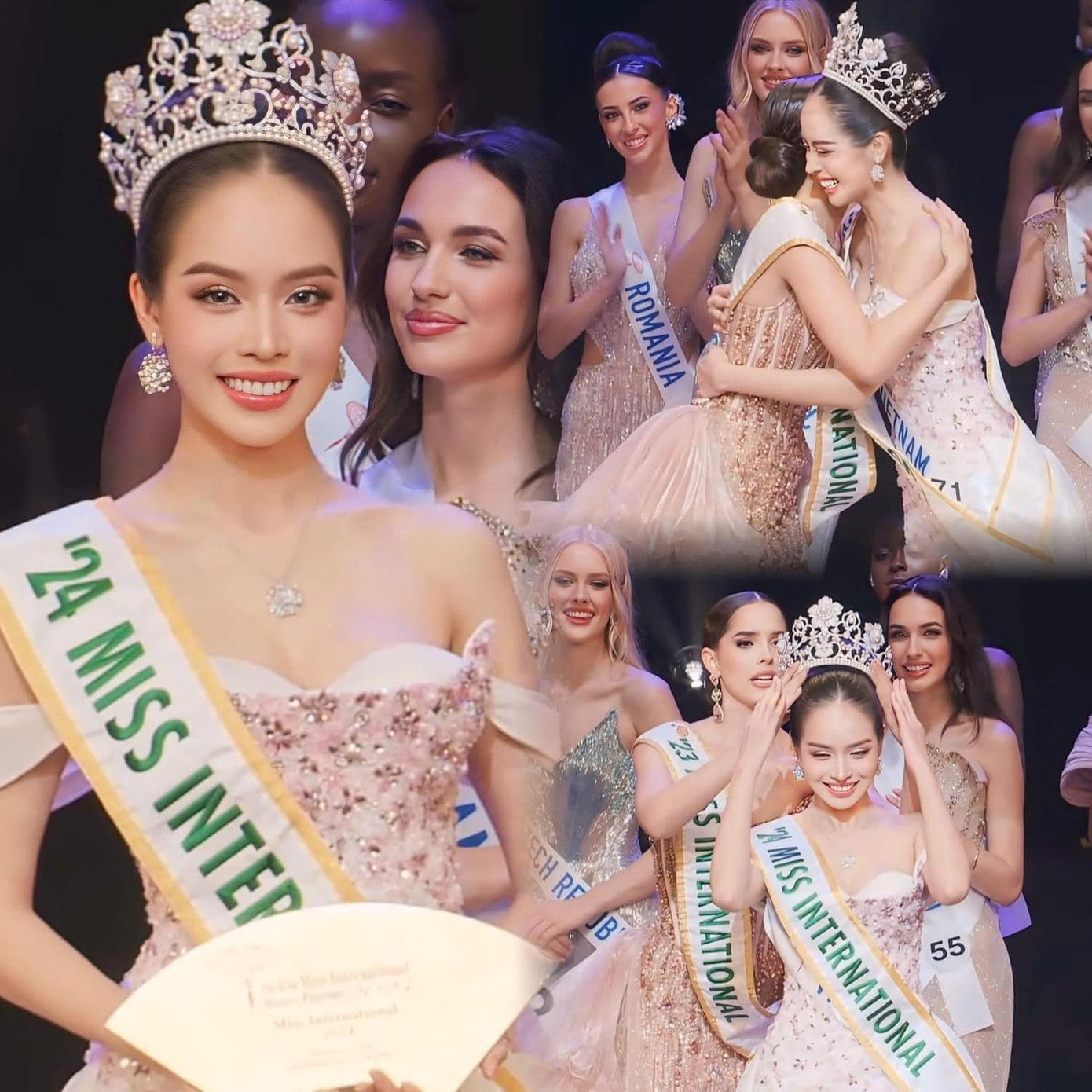 Đại diện Việt Nam Huỳnh Thị Thanh Thủy đăng quang Hoa hậu Quốc tế 2024. Đại diện Việt Nam Huỳnh Thị Thanh Thủy đăng quang Hoa hậu Quốc tế 2024.