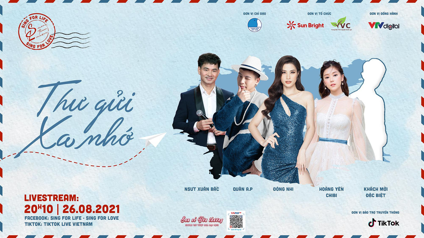 Tập ba dự kiến phát sóng vào 20h10 ngày 26/8/2021; trực tuyến trên kênh fanpage của Sing for Life - Sing for Love; các kênh mạng xã hội của VTV Digital, Hội LHTN Việt Nam và nền tảng TikTok. Tập ba dự kiến phát sóng vào 20h10 ngày 26/8/2021; trực tuyến trên kênh fanpage của Sing for Life - Sing for Love; các kênh mạng xã hội của VTV Digital, Hội LHTN Việt Nam và nền tảng TikTok.