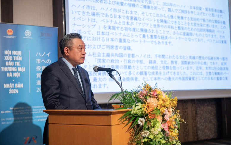 Chủ tịch UBND TP Hà Nội Trần Sỹ Thanh chia sẻ tại hội nghị