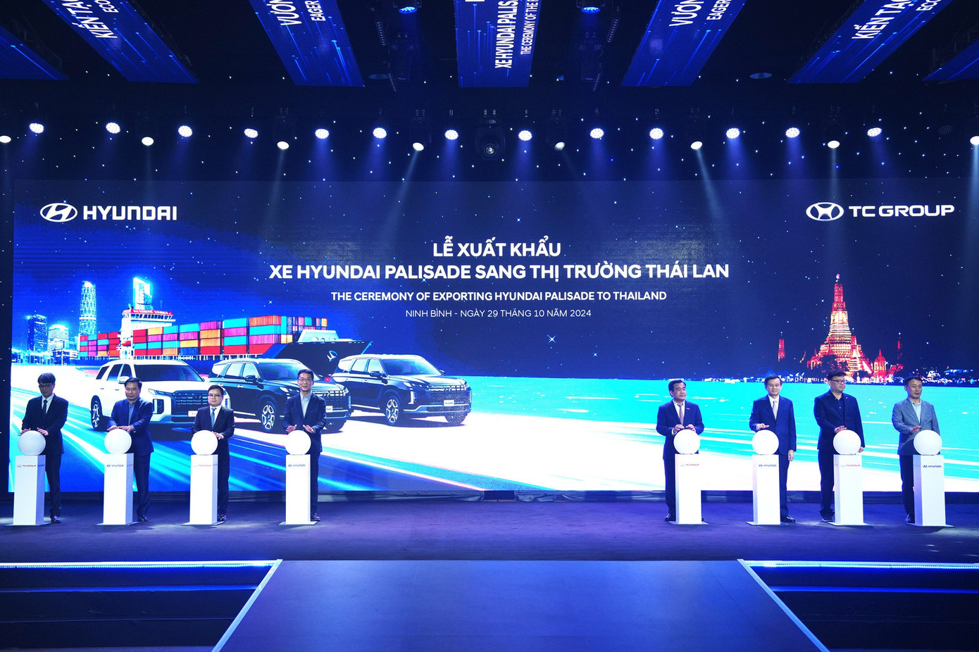 Các đại biểu tham dự lễ xuất khẩu xe Hyundai Palisade