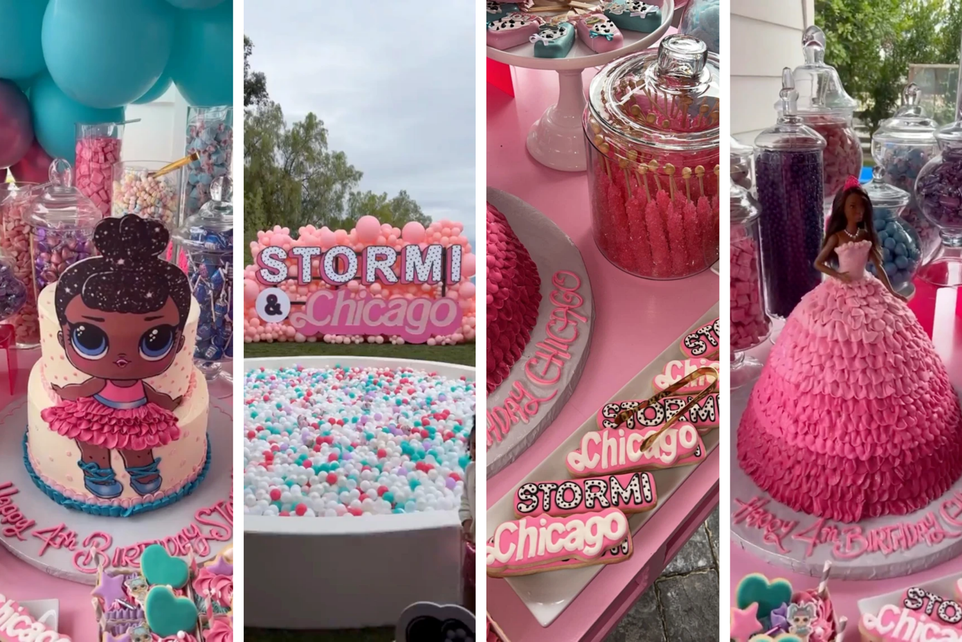 Bữa tiệc sinh nhật được "nhuộm hồng" của các nhóc tì nhà Kardashian - Jenner cũng không thể gây chú ý bằng drama của hai phụ huynh. Bữa tiệc sinh nhật được "nhuộm hồng" của các nhóc tì nhà Kardashian - Jenner cũng không thể gây chú ý bằng drama của hai phụ huynh.