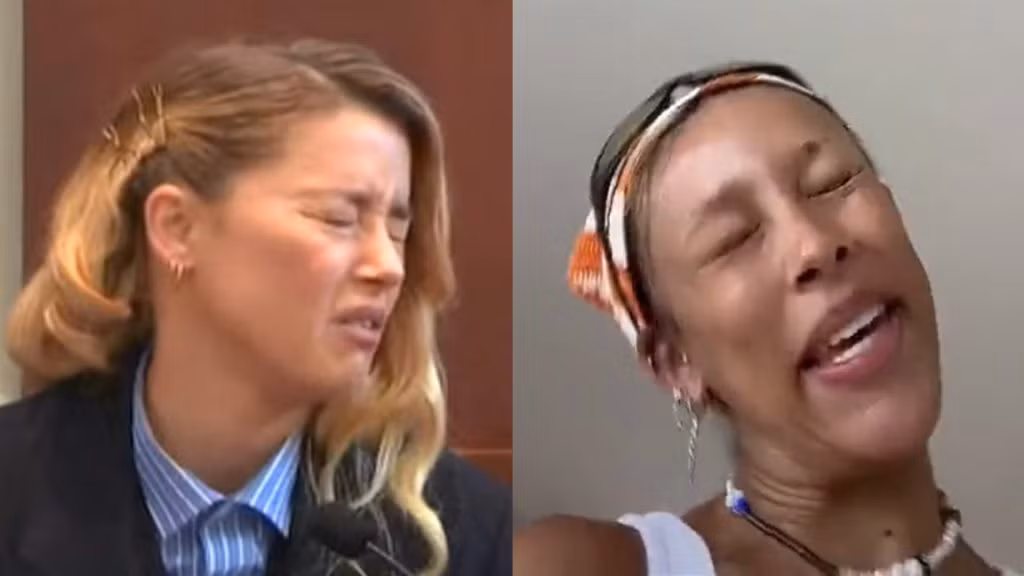 Doja và biểu cảm khó đỡ "mười phân vẹn mười" với Amber Heard.