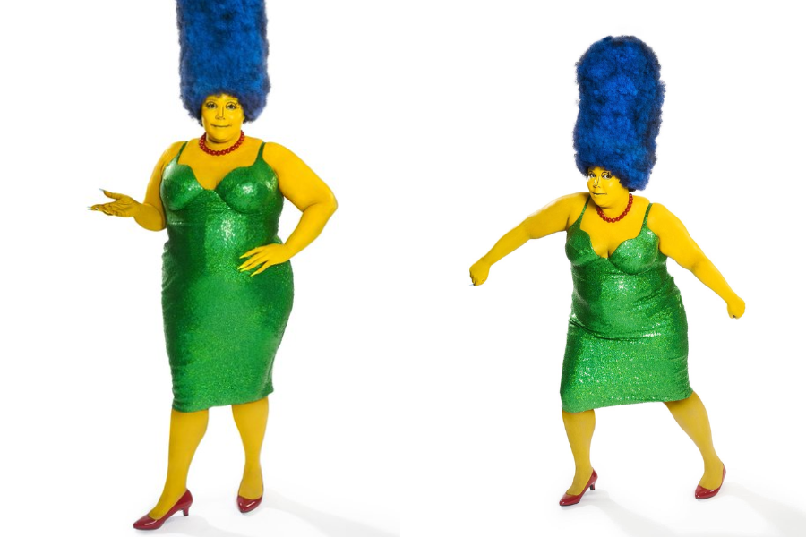 Lizzo khiến dân mạng thích thú khi cô hóa trang thành nhân vật người mẹ Marge trong series phim hoạt hình The Simpsons nổi tiếng.