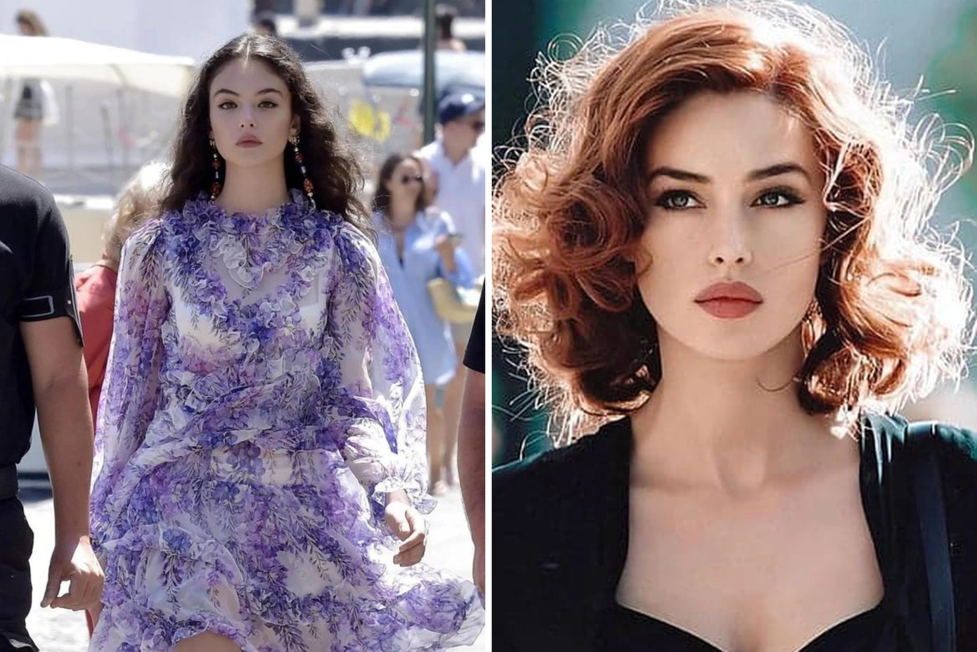 Deva Cassel (trái) và mẹ ngày trẻ (phải). Deva Cassel (trái) và mẹ ngày trẻ (phải).