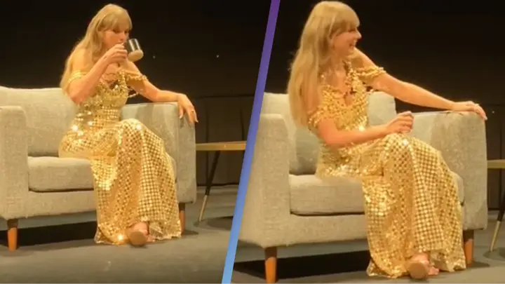 Taylor khá bất ngờ và ngại ngùng khi nói về chi tiết chiếc khăn màu đỏ.