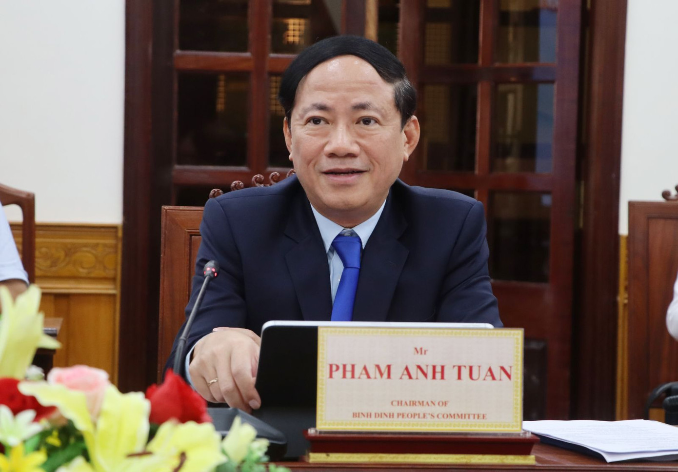 Ông Phạm Anh Tuấn - Chủ tịch UBND tỉnh Bình Định phát biểu tại buổi làm việc.