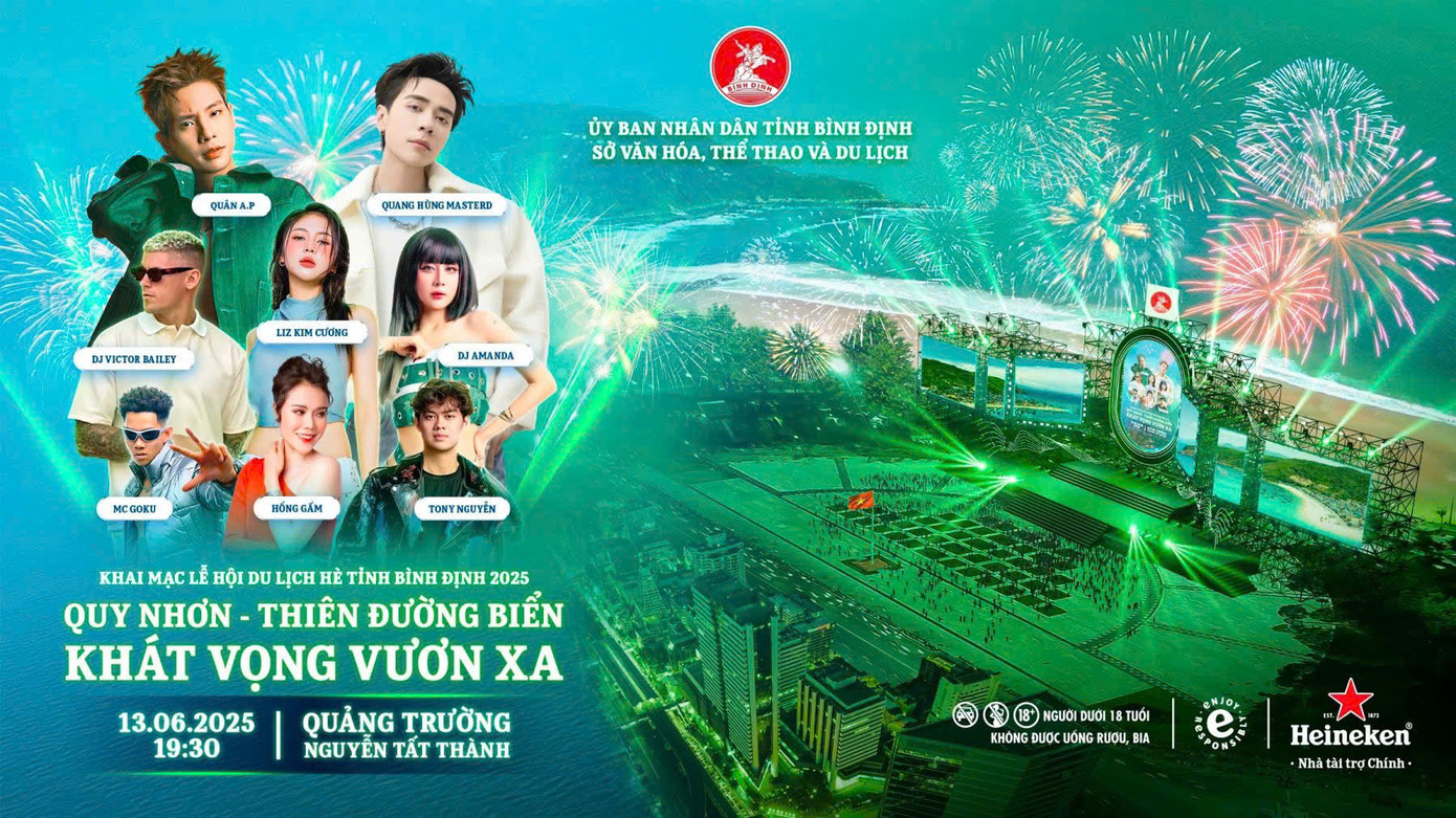 Dàn nghệ sĩ nổi tiếng sẽ ‘tiếp lửa’ lễ hội du lịch hè Bình Định.