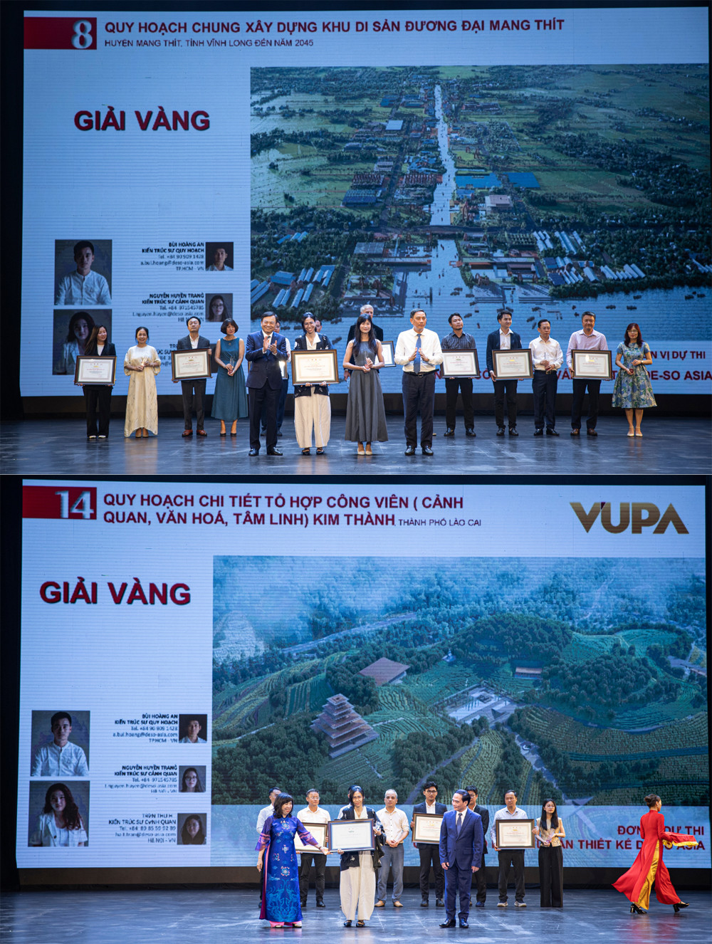 Hai đồ án do T&amp;T Group tài trợ kinh phí lập ý tưởng/đồ án quy hoạch cũng đã được vinh danh giải Vàng.