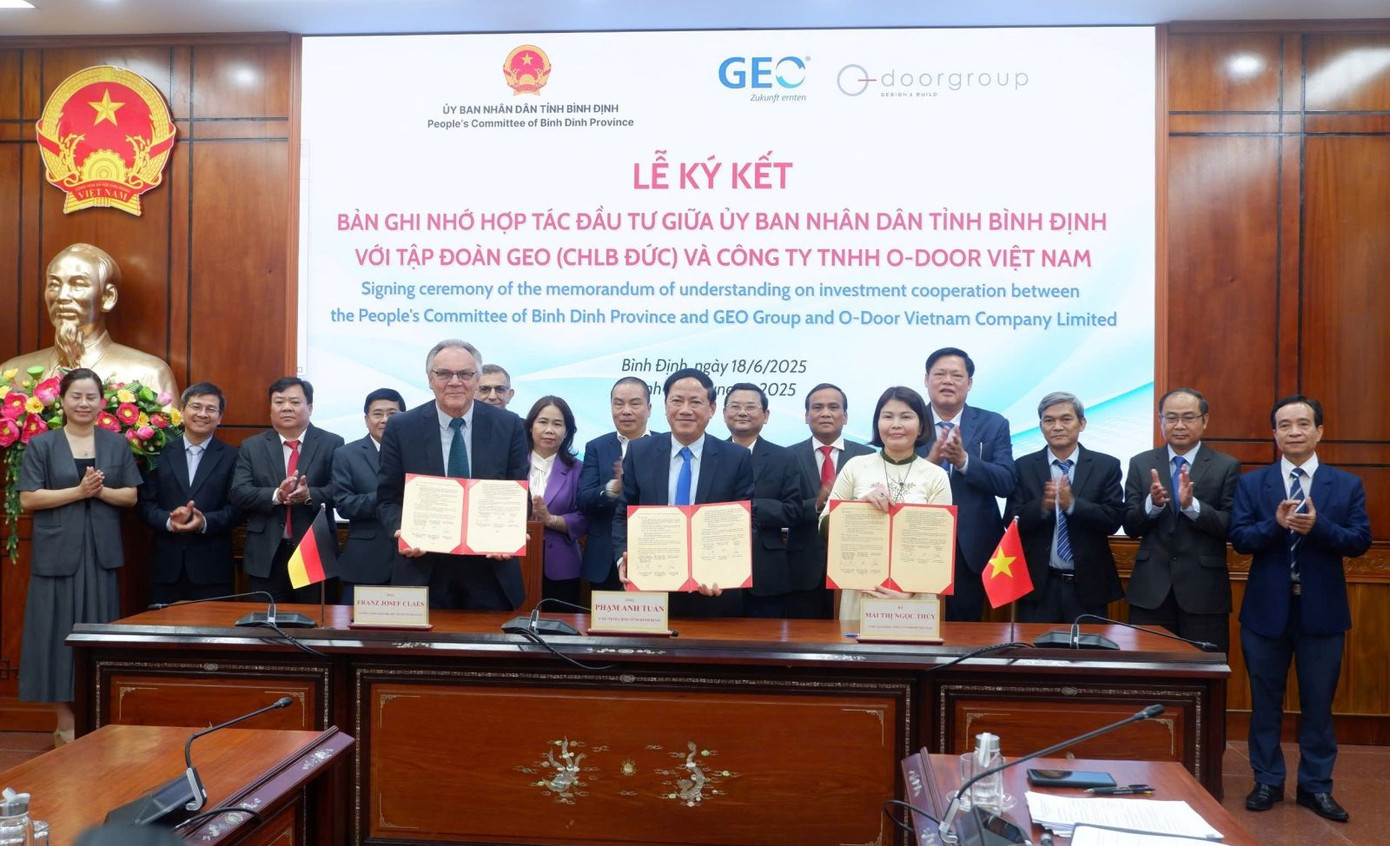 Lễ ký kết bản ghi nhớ hợp tác dự án giữa UBND tỉnh Bình Định, Tập đoàn GEO và Công ty O-DOOR Việt Nam
