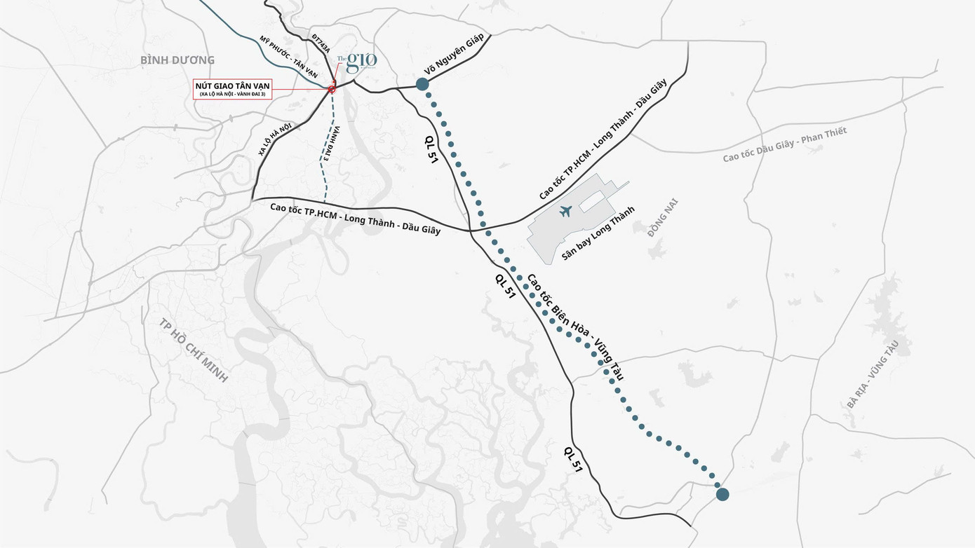 Đồ họa nút giao Tân Vạn, cao tốc Biên Hòa – Vũng Tàu