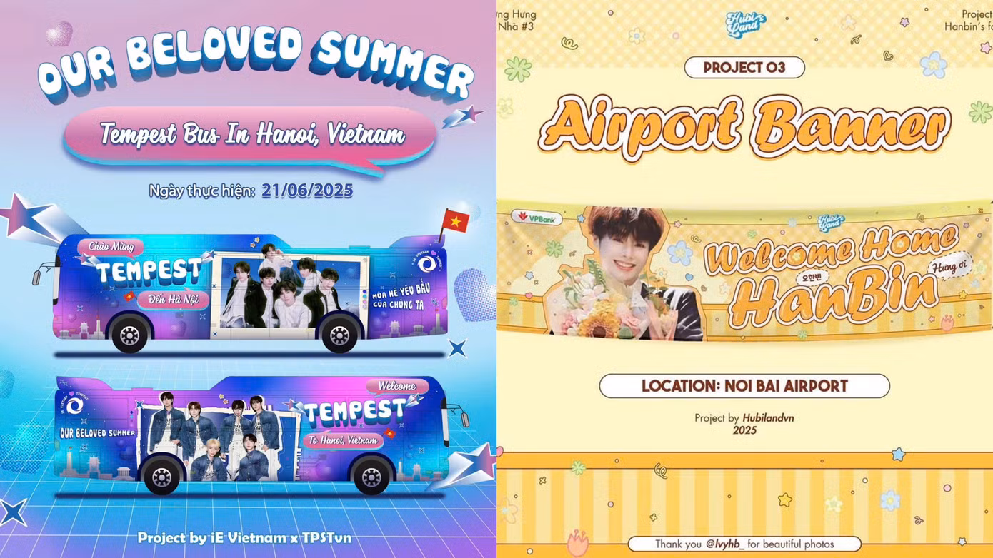 Loạt project đón TEMPEST về Việt Nam lần này (Nguồn: TPSTvn - Tempest Vietnam Fanpage, HubiLand - for Hanbin Ngô Ngọc Hưng)