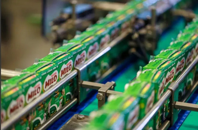 Dây chuyền sản xuất Thực phẩm bổ sung sữa lúa mạch Nestlé Milo