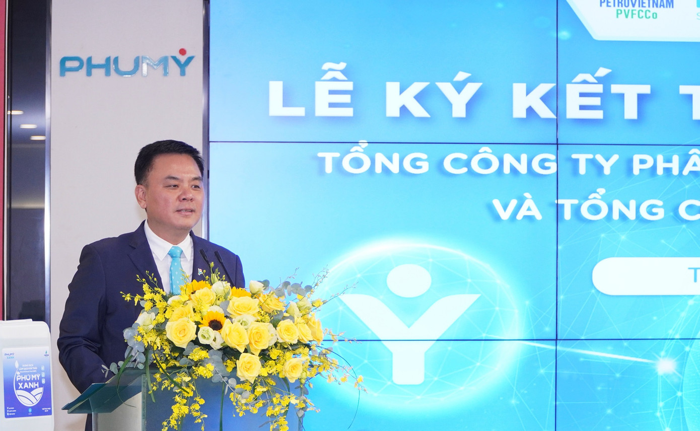 Ông Nguyễn Xuân Hòa – Chủ tịch HĐQT Phú Mỹ phát biểu tại lễ ký kết