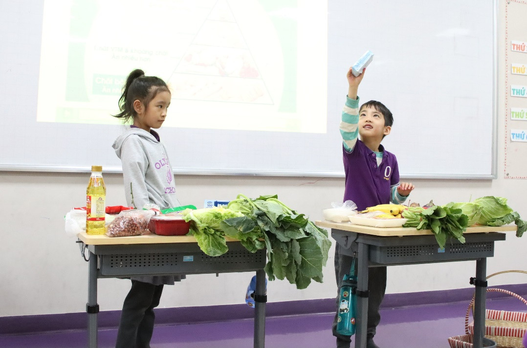 Với dự án “Dinh dưỡng lành mạnh”, Trường Phổ thông Liên cấp Olympia (Hà Nội) đã biến những tiết học tưởng như khô khan thành trải nghiệm sống động.