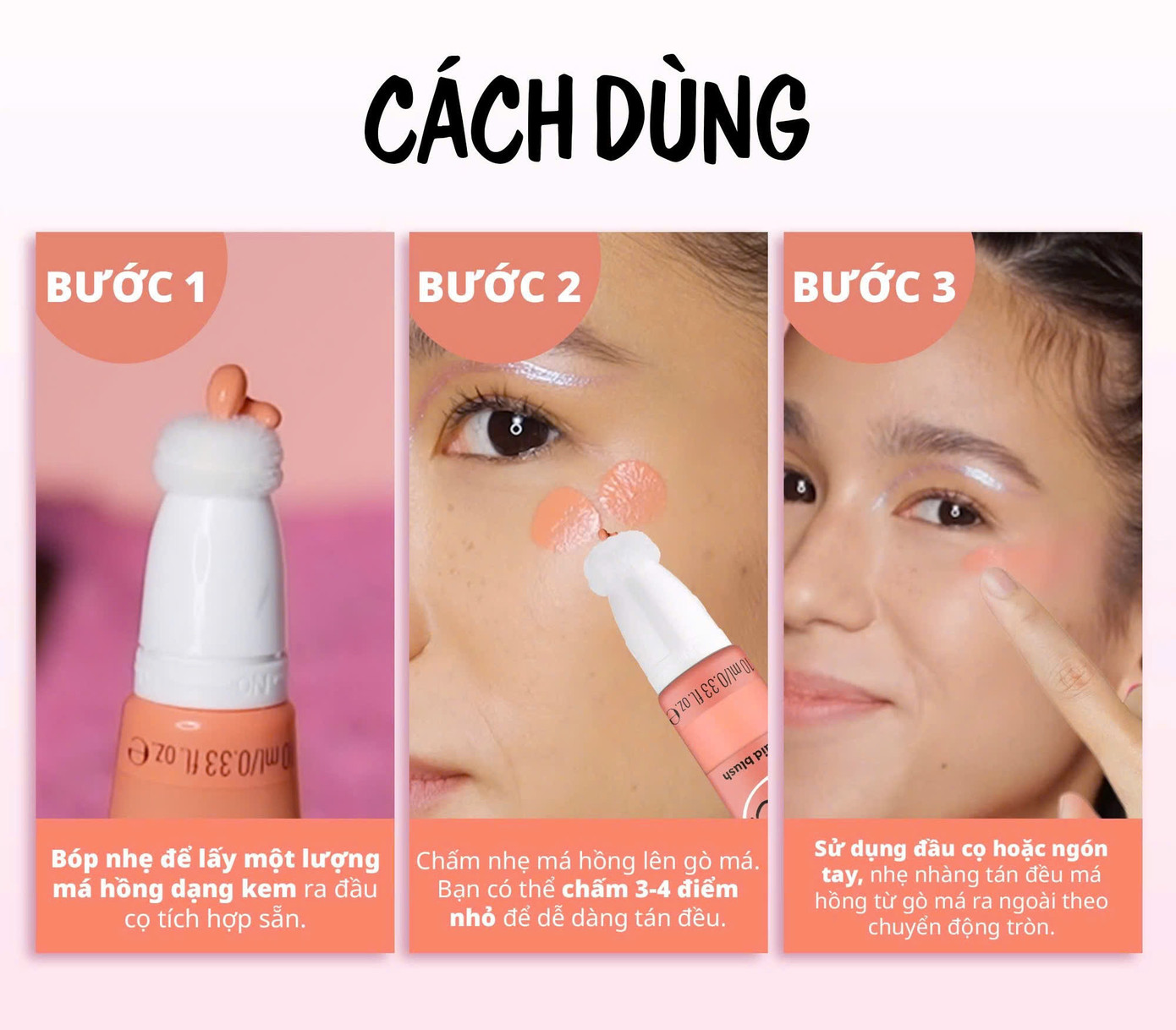 Cách dùng má hồng kem Baby Got Blush