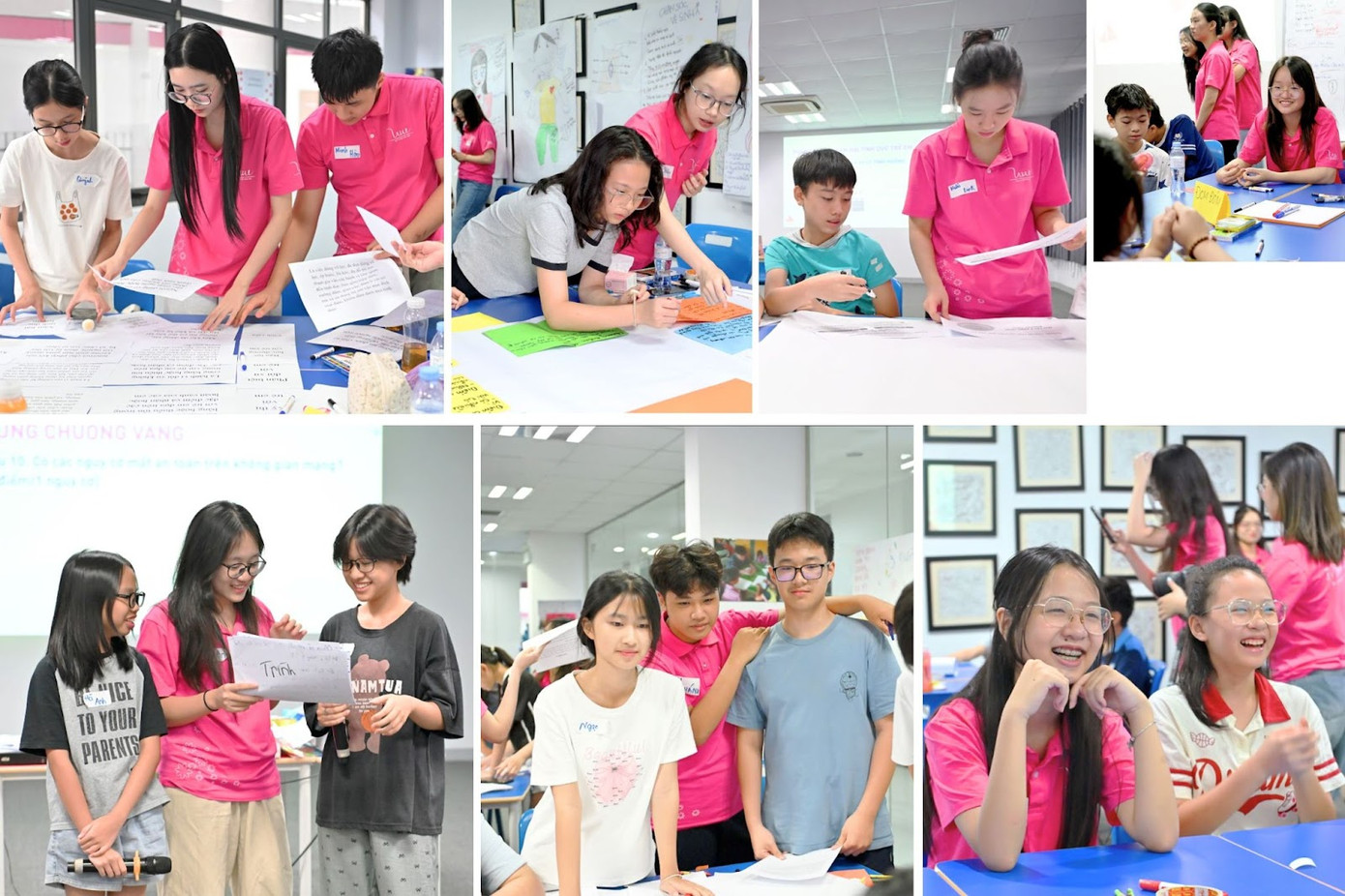 8 anh chị tình nguyện viên luôn sát cánh cùng các học viên nhí