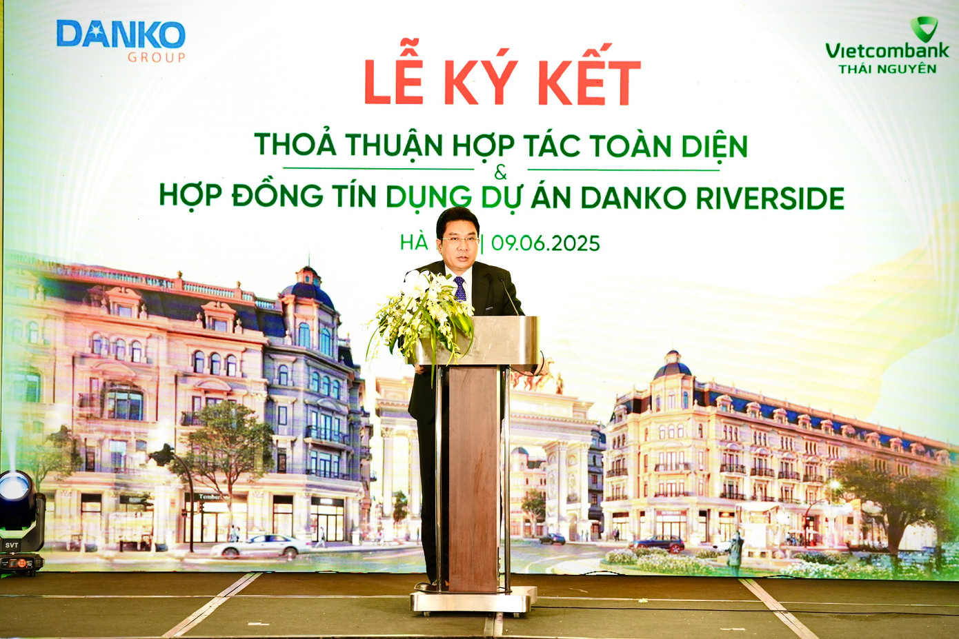 Ông Đàm Quốc Hiệp – Phó Chủ tịch HĐQT Danko Group phát biểu tại sự kiện