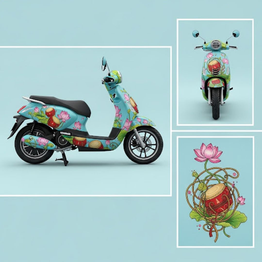 Tác phẩm của thí sinh Phạm Nhật Anh mang hình ảnh những đóa hoa sen vươn mình. Tác phẩm của thí sinh Phạm Nhật Anh mang hình ảnh những đóa hoa sen vươn mình.