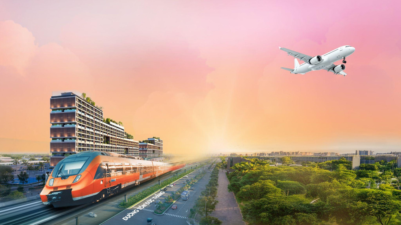 FIATO AIRPORT CITY cách sân bay quốc tế Long Thành 10 phút, cách ga metro Thủ Thiêm - Long Thành 500 m