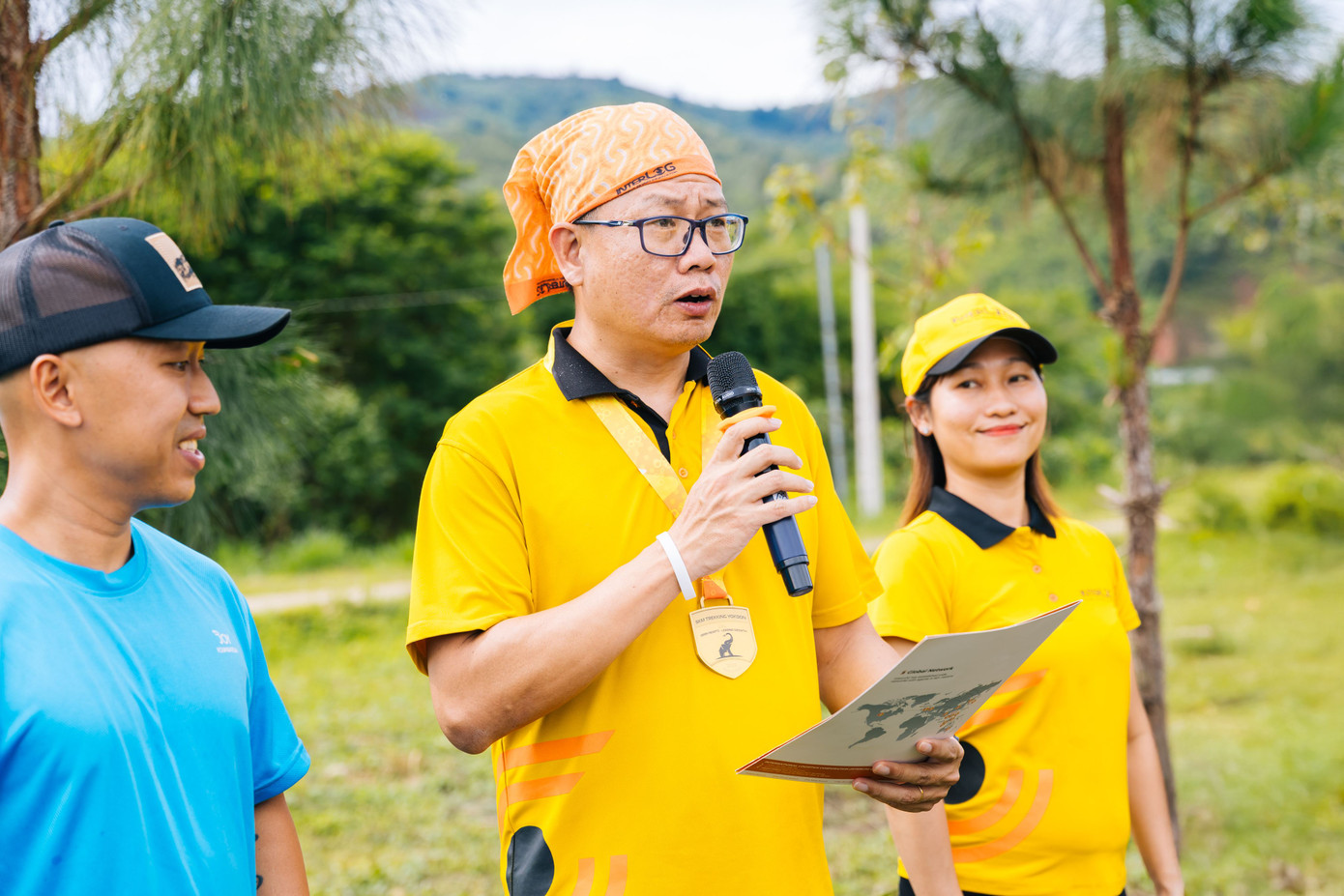 Ông Nguyễn Duy Minh - Chủ tịch kiêm Tổng giám đốc Công ty InterLOG phát biểu tại buổi lễ trồng cây