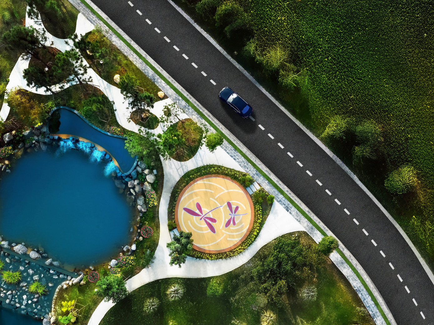 Kiến trúc đặc biệt tại Hanoi Tropical Garden được chăm chút trong từng chi tiết, trên tổng thể toàn bộ không gian sống.