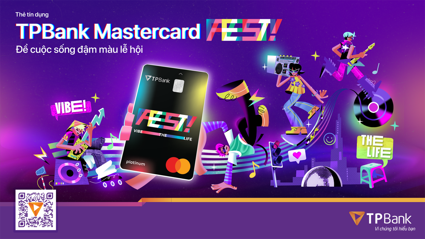 TPBank Mastercard FEST là thẻ tín dụng đầu tiên tại Việt Nam dành cho tín đồ concert và giải trí.