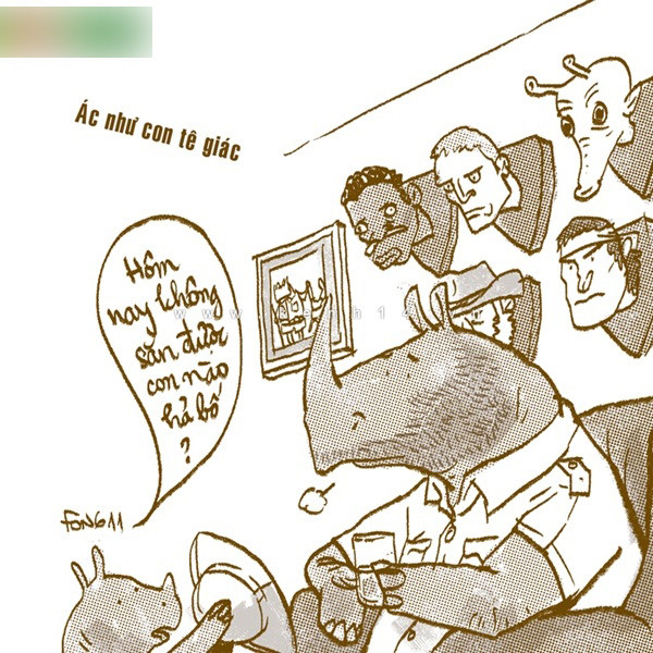 "Ác như con tê giác"! Xem hình thì đúng là ác quá đi các bạn ạ...