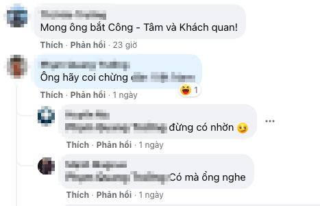 Một số dân mạng "kém duyên" để lại bình luận "dằn mặt" vị trọng tài. Một số dân mạng "kém duyên" để lại bình luận "dằn mặt" vị trọng tài.