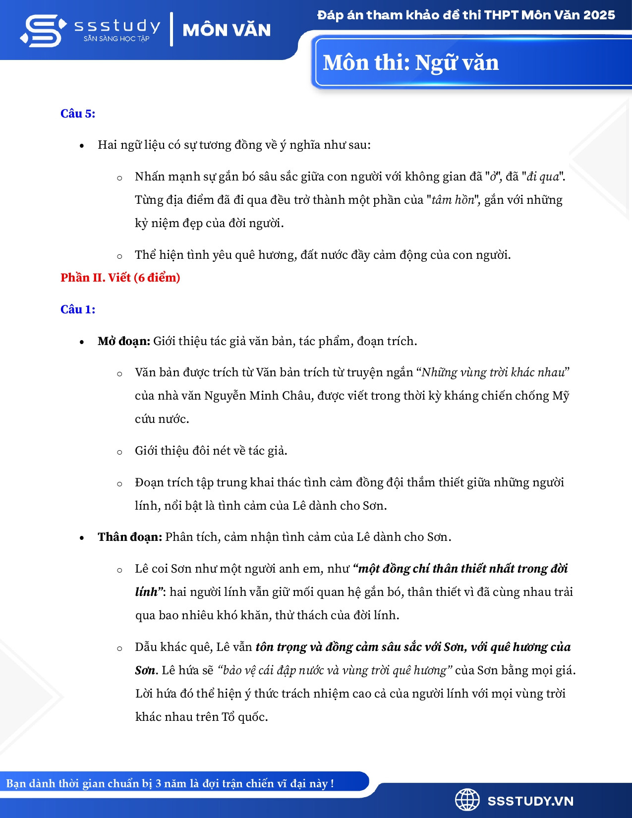 Gợi ý đáp án môn Ngữ văn. Gợi ý đáp án môn Ngữ văn.