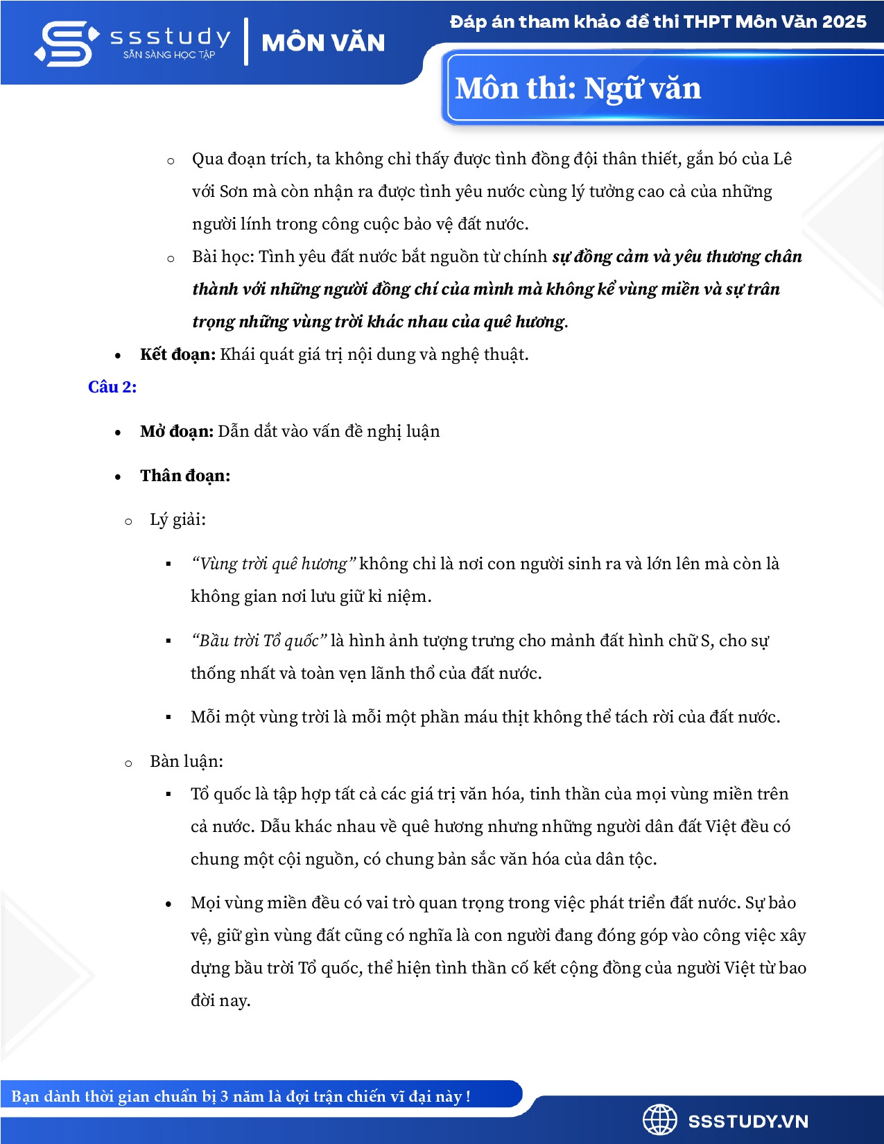 Gợi ý đáp án môn Ngữ văn. Gợi ý đáp án môn Ngữ văn.