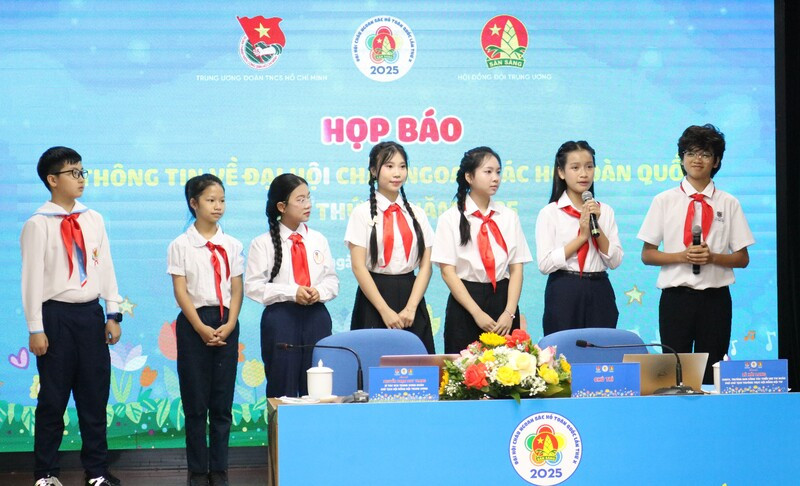 Các em đội viên gửi lời chúc tới Đại hội Cháu ngoan Bác Hồ toàn quốc lần thứ X, năm 2025.