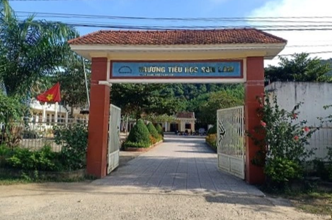 Trường Tiểu học xã Sơn Lâm nơi xảy ra sự việc. (Ảnh: H.T)