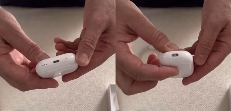 Loa phía dưới và phần luồn dây móc bên phải. Loa phía dưới và phần luồn dây móc bên phải.