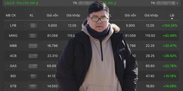 Chân dung chàng trai 2004 chốt lãi chứng khoán hơn 100 triệu đồng sau 6 tháng đầu tư. (Ảnh: FBNV) Chân dung chàng trai 2004 chốt lãi chứng khoán hơn 100 triệu đồng sau 6 tháng đầu tư. (Ảnh: FBNV)