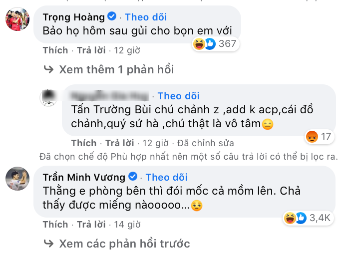 Các đồng đội được dịp nhảy vào "cà khịa" Tấn Trường. Các đồng đội được dịp nhảy vào "cà khịa" Tấn Trường.