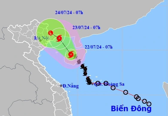 Cập nhật đường đi của bão số 2 đến 10h ngày 22/7. Cập nhật đường đi của bão số 2 đến 10h ngày 22/7.