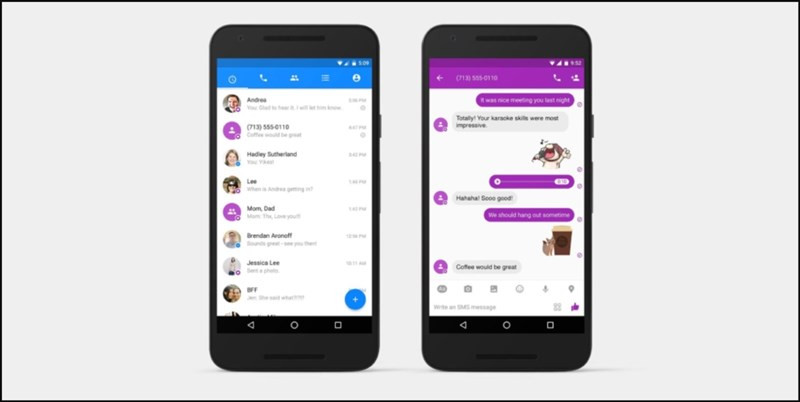 Tính năng gửi và nhận tin nhắn SMS sẽ không còn hỗ trợ trên Messenger. (Ảnh: 9to5Google)