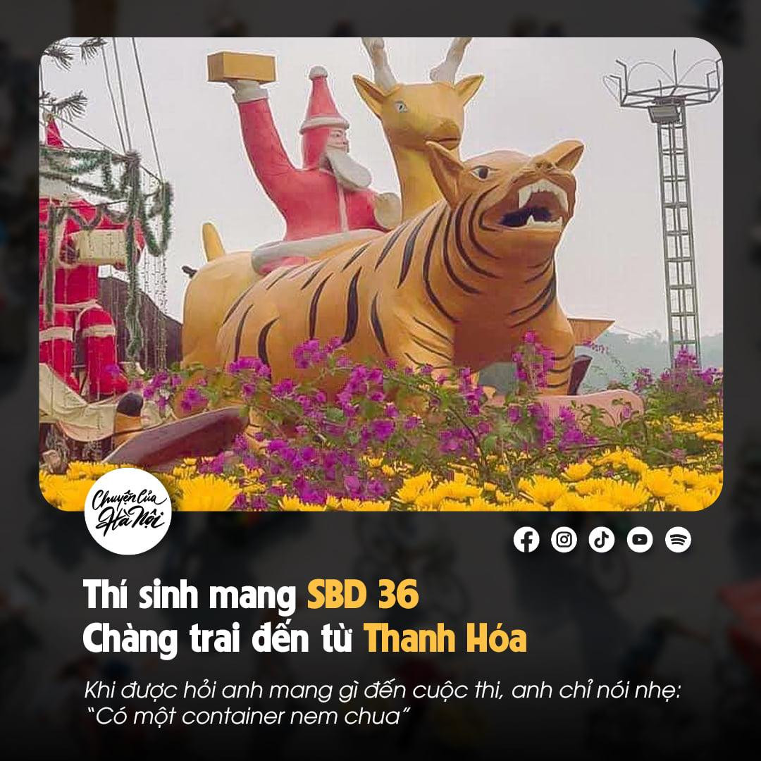 Thí sinh mang SBD 36 đến từ Thanh Hóa: Khi được hỏi &quot;Anh mang gì đến cuộc thi?&quot;, anh chỉ nói nhẹ: &quot;Có một container nem chua&quot;.