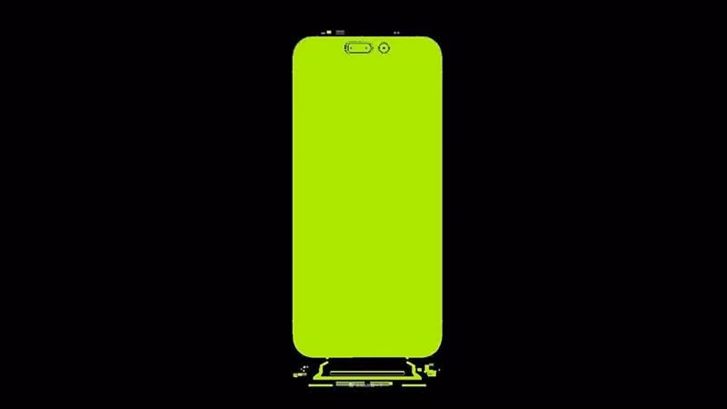 Thiết kế mặt trước bị rò rỉ của iPhone 14. (Ảnh: 9to5mac) Thiết kế mặt trước bị rò rỉ của iPhone 14. (Ảnh: 9to5mac)