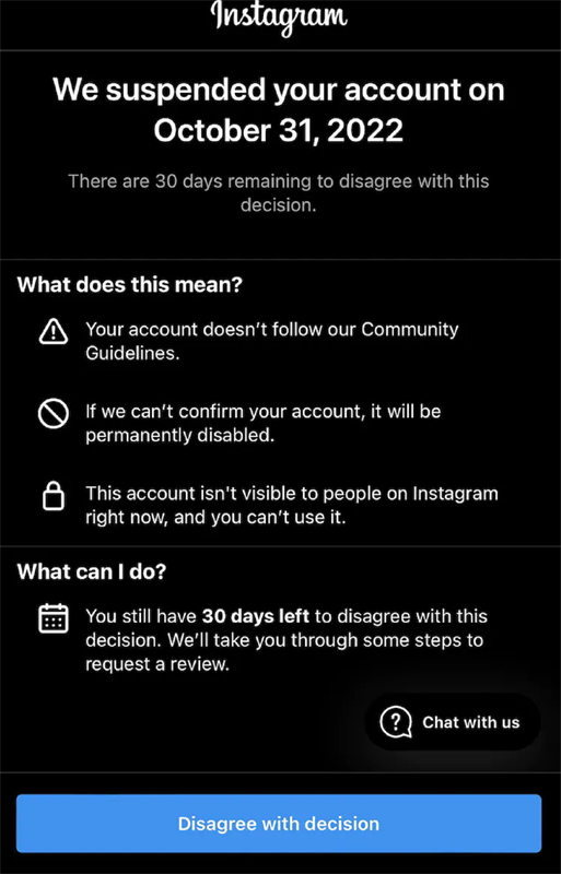 Một người dùng bị đình chỉ tài khoản. (Ảnh: Kaitlin Hatton) Một người dùng bị đình chỉ tài khoản. (Ảnh: Kaitlin Hatton)