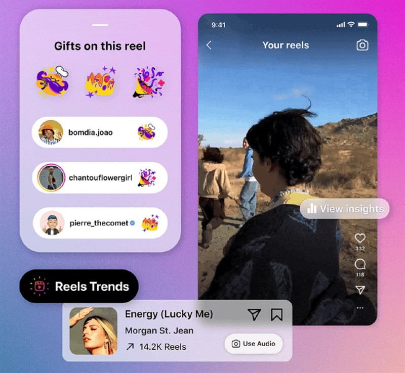 Gần đây, Reels đã có tính năng cho phép người xem tặng quà cho các nhà sáng tạo nội dung. Gần đây, Reels đã có tính năng cho phép người xem tặng quà cho các nhà sáng tạo nội dung.