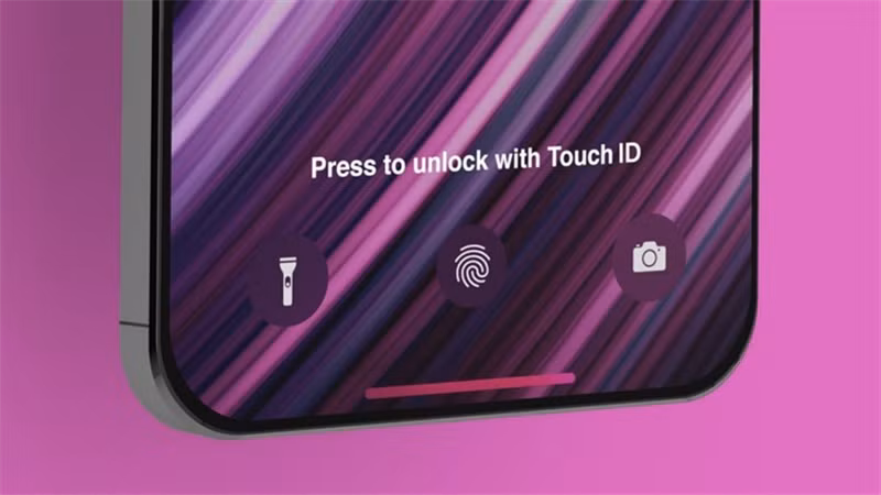 iPhone 14 thậm chí còn được trang bị công nghệ Touch ID ẩn dưới màn hình trong tương lai. (Ảnh: MacRumors)