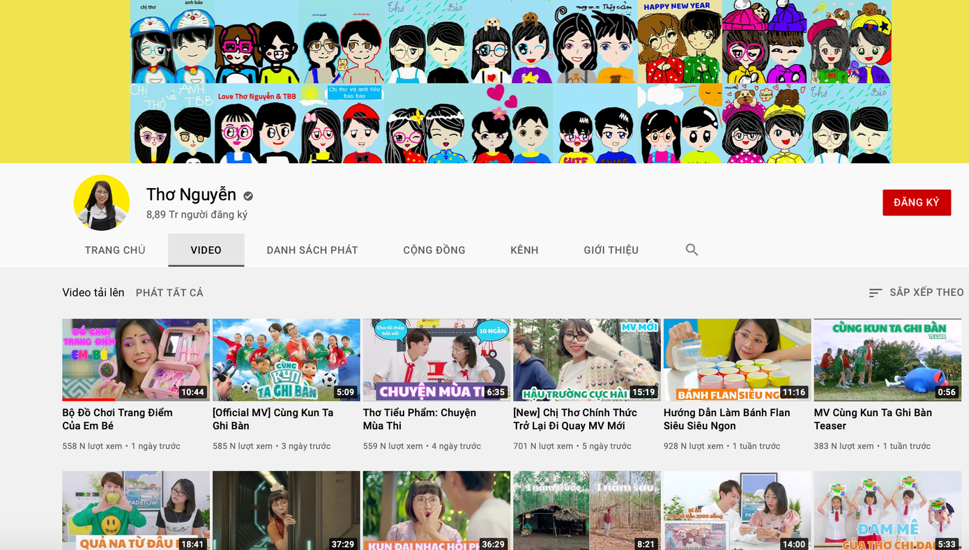 Kênh YouTube với gần 9 triệu lượt người đăng ký của Thơ Nguyễn dù đã tắt chức năng kiếm tiền nhưng nữ YouTuber này vẫn có thể kiếm tiền "khủng" nhờ vào booking quảng cáo. Kênh YouTube với gần 9 triệu lượt người đăng ký của Thơ Nguyễn dù đã tắt chức năng kiếm tiền nhưng nữ YouTuber này vẫn có thể kiếm tiền "khủng" nhờ vào booking quảng cáo.