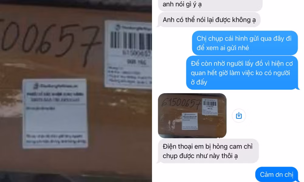 Đối tượng lấy lý do điện thoại bị hỏng camera khiến nạn nhân không thể nhìn rõ đơn.